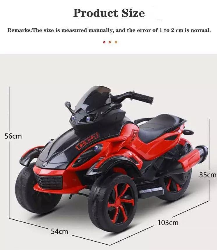 Children's Electric Motorcycle Tricycle Toy Ride On Car