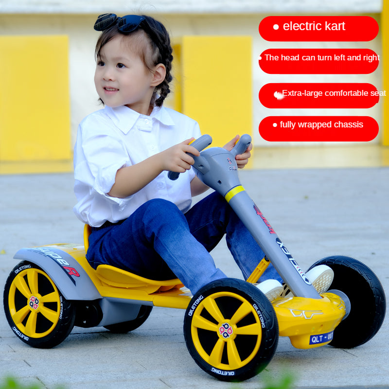 The latest children's electric go-kart is a popular children's toy car