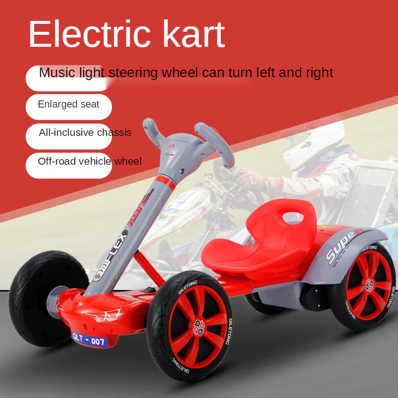 The latest children's electric go-kart is a popular children's toy car