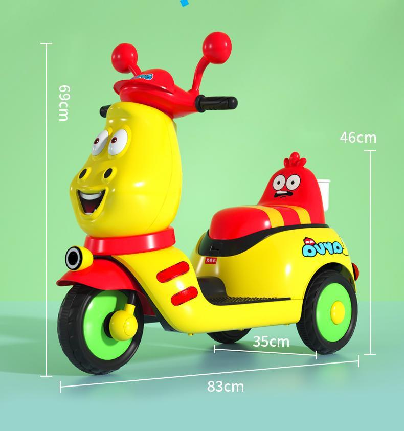 Best-selling cartoon super load-bearing wide seats three-wheeled children's electric motorcycle