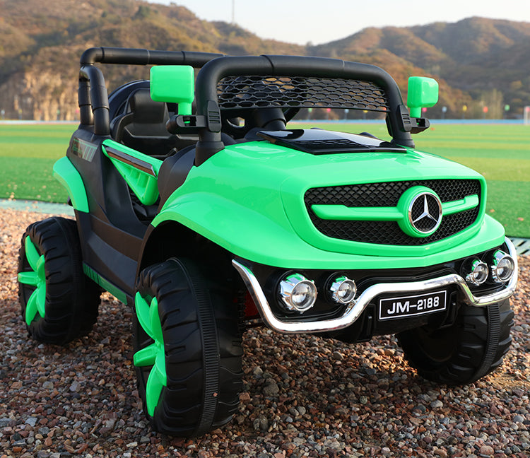 Hot selling large four-wheel off-road vehicle can sit baby remote control toy car with light and music