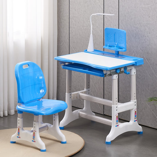 Adjustable multifunctional children's learning table and chair set