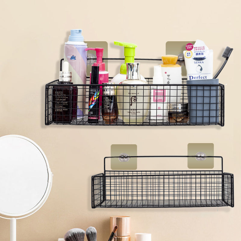 Wholesale Black Rectangular Vintage Wire Storage Basket Bathroom Kitchen Bedroom Storage Basket