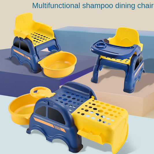 four-in-one multifunctional indoor children's plastic dining chair