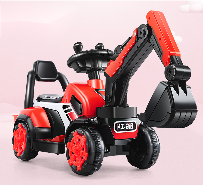 Children's Electric Car Toy Engineering Car Old Toy Battery Double Drive with Remote Control Excavator Ride on Car Toy