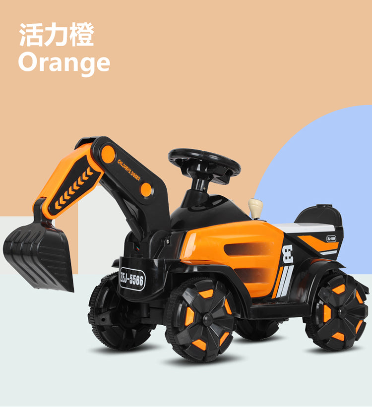 New style large children's excavator toy can sit boy charging excavator electric construction vehicle