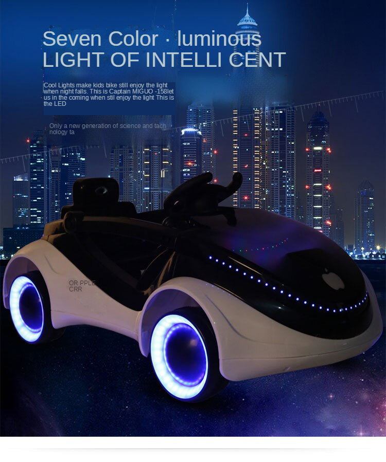 Sci-fi children's electric toy car with flash remote control