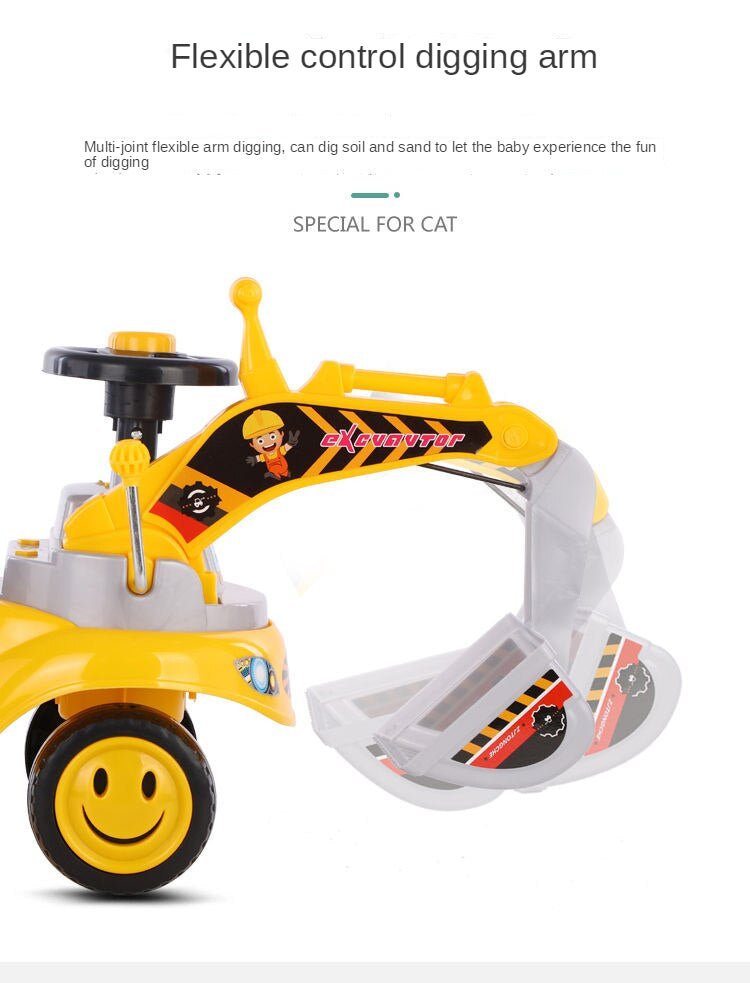 Hot sell high quality mini kids toy excavator plastic excavator toy