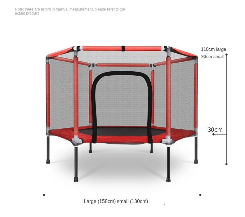 Hot wholesale durable safe children trampoline with fenced kids indoor play spring bed