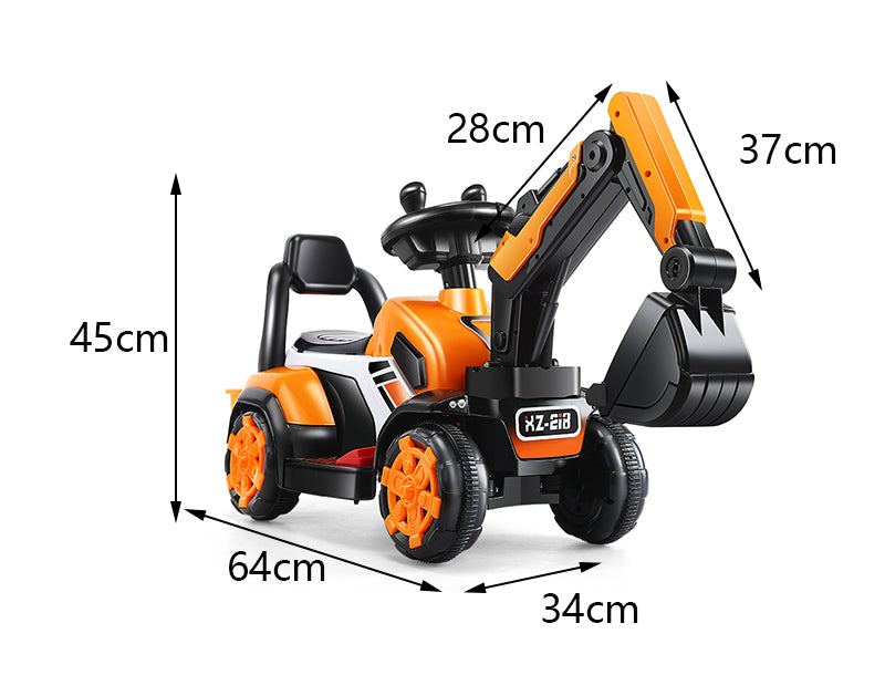 Children's Electric Car Toy Engineering Car Old Toy Battery Double Drive with Remote Control Excavator Ride on Car Toy