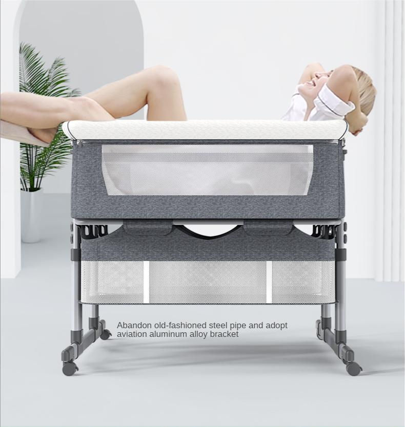 Hot Selling Beech crib removable and foldable portable newborn cradle bed baby