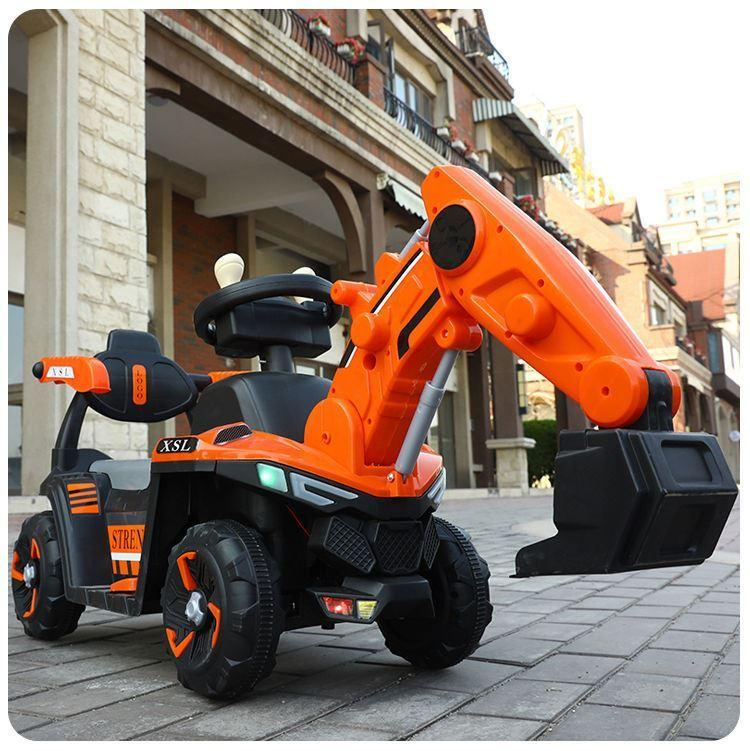 Hot sale children's favorite four-wheeled excavator educational toy super cute car