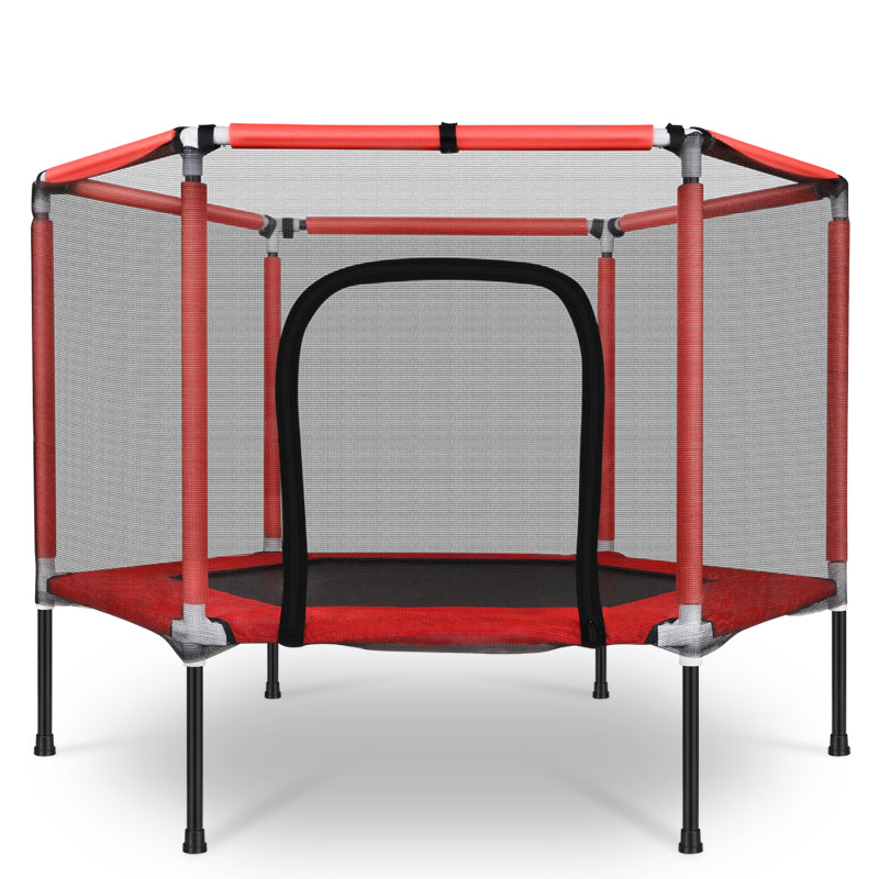 Hot wholesale durable safe children trampoline with fenced kids indoor play spring bed