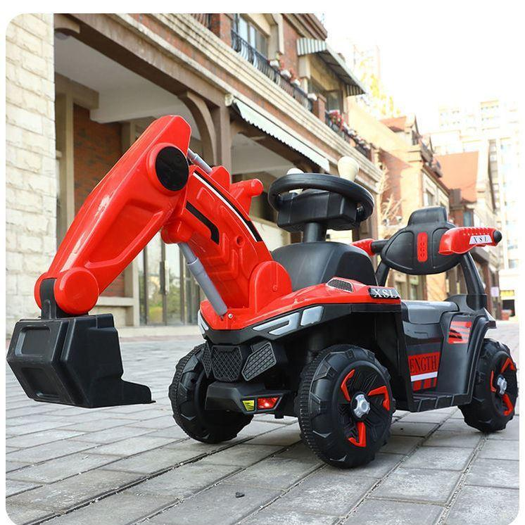 Hot sale children's favorite four-wheeled excavator educational toy super cute car