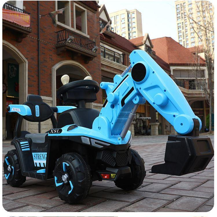 Hot sale children's favorite four-wheeled excavator educational toy super cute car