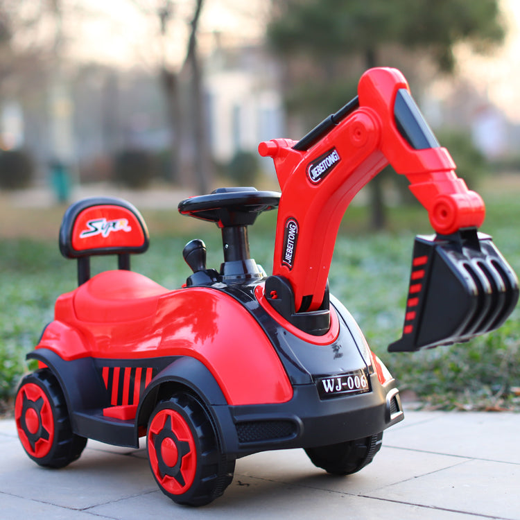 2-7 years old children's educational excavator suitable for boys and girls electric digging arm sliding car