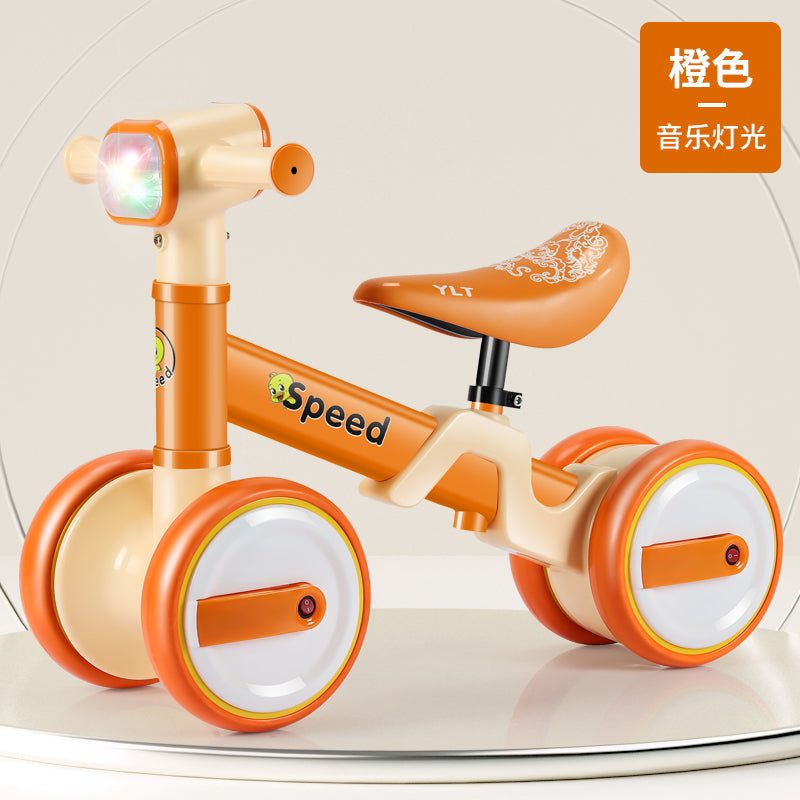 Wholesale 1-4 year old baby balance car outdoor sports four-wheeled children's mini bike can bring light and music