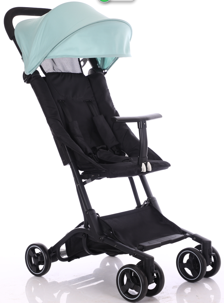 Lightweight baby stroller can sit and lie down one-button folding stroller portable umbrella car