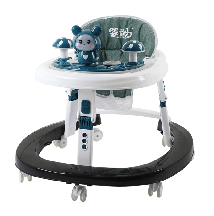 Hot selling new cartoon toddler dining table function adjustable trolley anti-rollover with light music