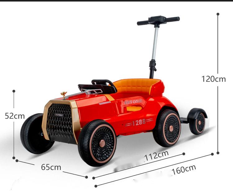 Good quality children's electric four-wheeler parent-child toy train