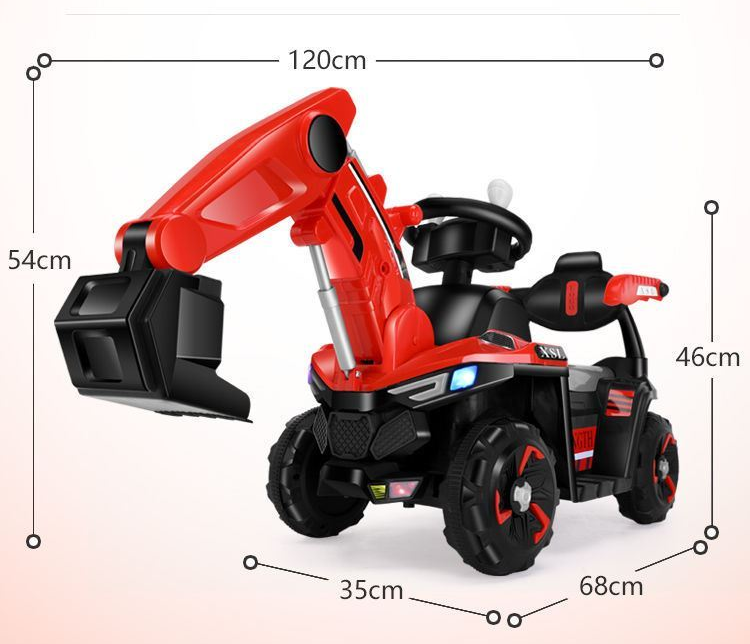 Hot sale children's favorite four-wheeled excavator educational toy super cute car