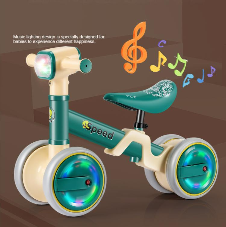 Wholesale 1-4 year old baby balance car outdoor sports four-wheeled children's mini bike can bring light and music