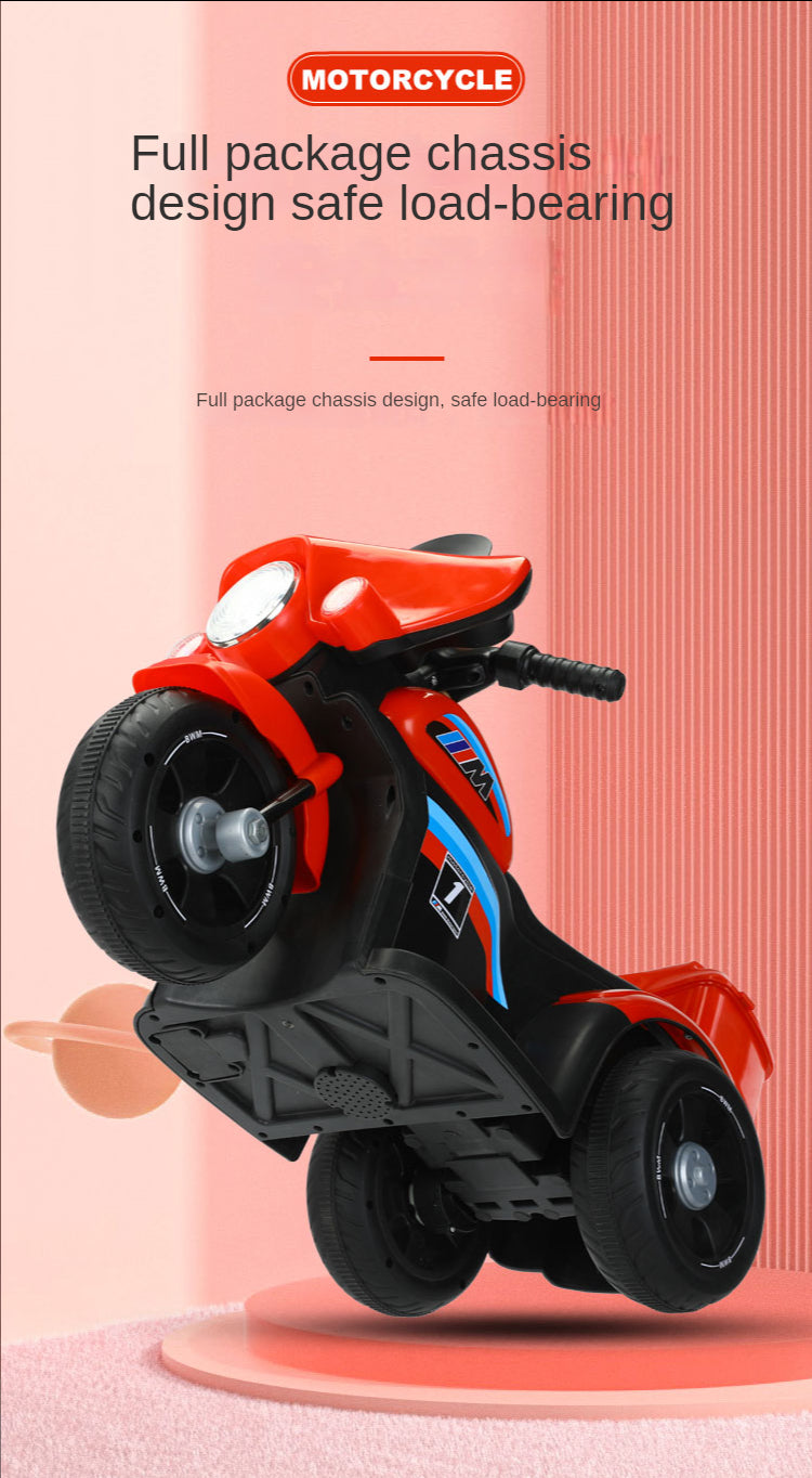 Best-selling cartoon super load-bearing wide seats three-wheel children motorcycle baby toy car electric motorcycle