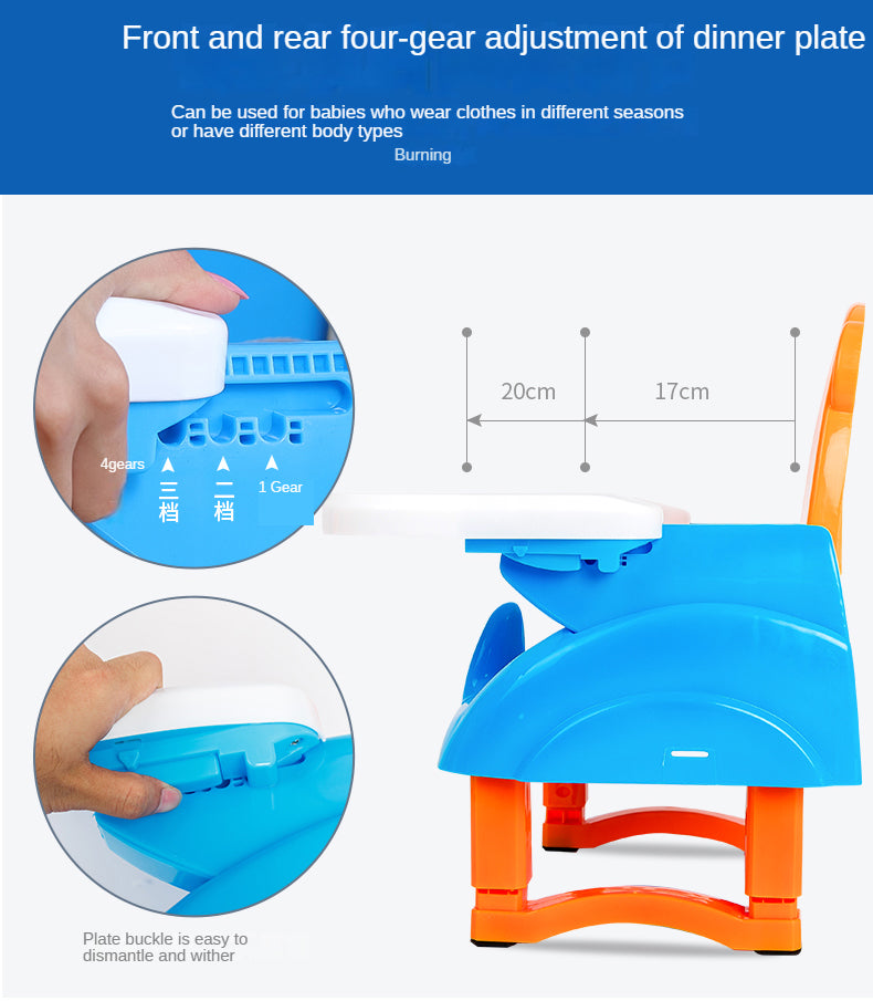 Baby dining chair portable foldable children's dining table home baby chair to carry out simple models