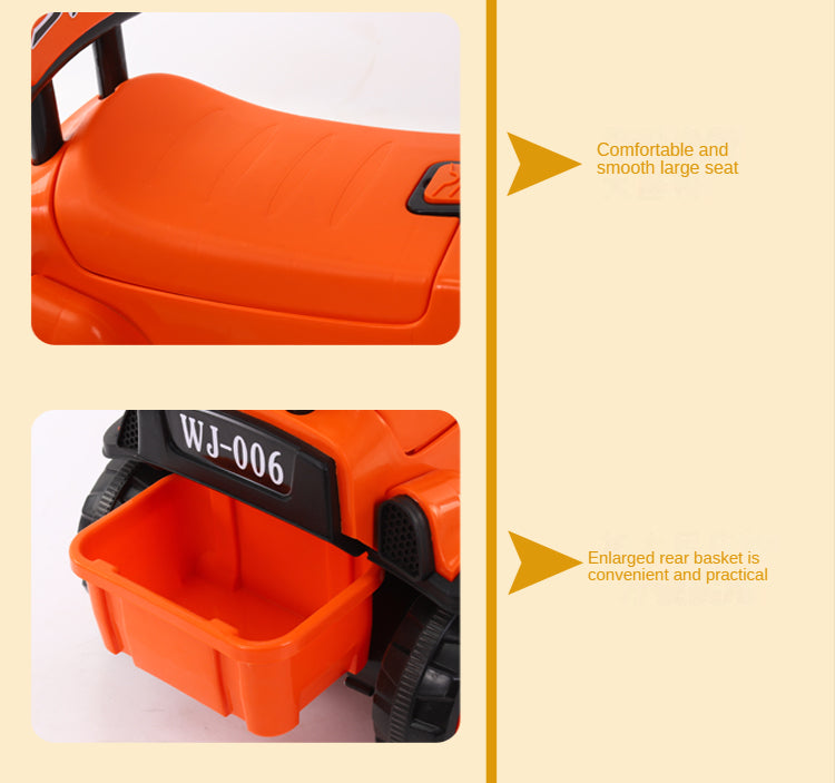 2-7 years old children's educational excavator suitable for boys and girls electric digging arm sliding car