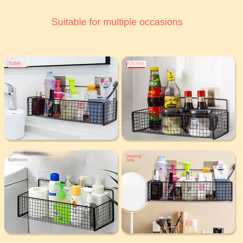 Wholesale Black Rectangular Vintage Wire Storage Basket Bathroom Kitchen Bedroom Storage Basket