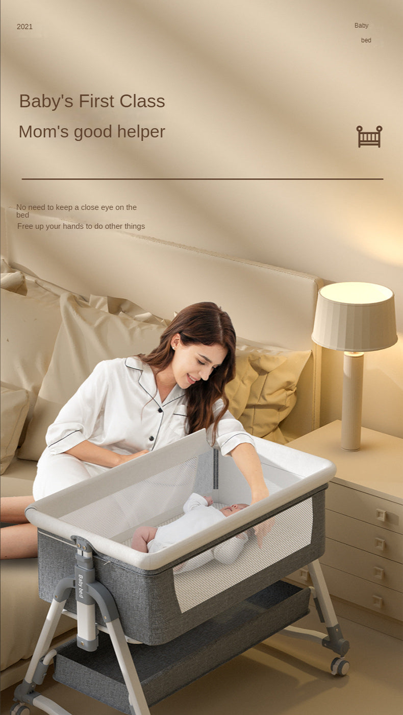 New product Beech crib removable and foldable portable newborn cradle bed